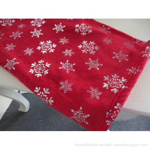 Foil Printed Coral Fleece Throw Hf0817